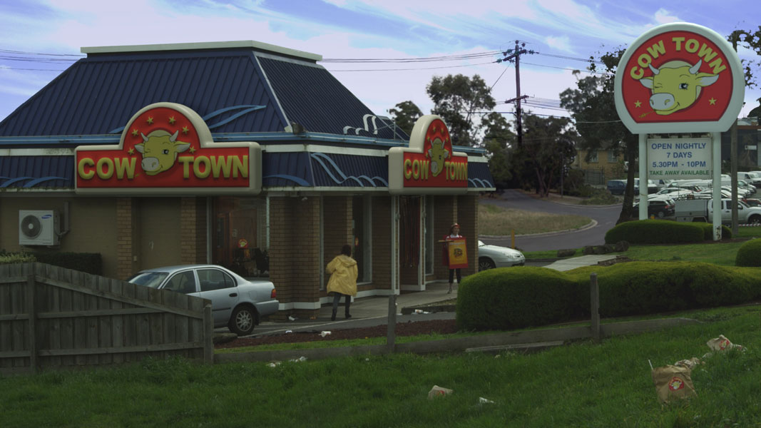 The Cow Town : Burger joint matte/3D composite